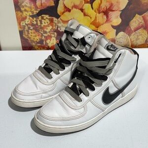 Vtg Nike Vandal High Leather White Black Grey Size 10 Style 309427-101